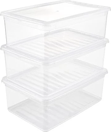 Keeeper Bea Aufbewahrungsbox, 11l, farblos, 3er-Pack