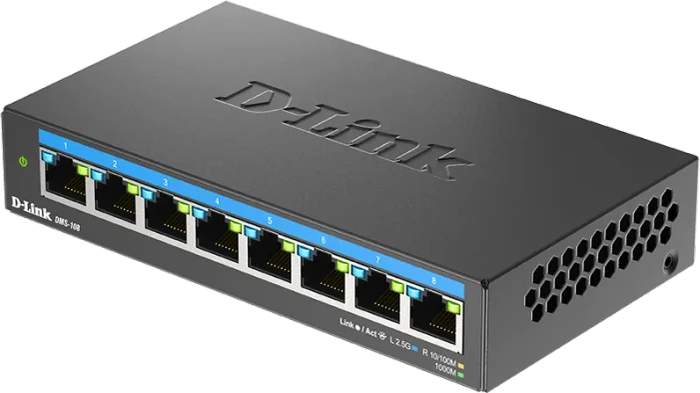 D-Link DMS-100 Desktop 2.5G Switch, 8x RJ-45