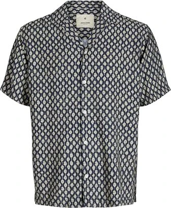Jack & Jones Relaxed Fit Hemd kurzarm blue nights (Herren)
