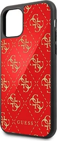 Guess Hard Cover Double Layer Glitter 4G für Apple iPhone 11 Pro Max rot