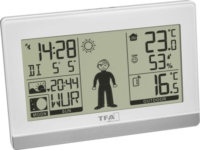 TFA 35.1159.02 WETTERJUNGE - Heimwetterstation mit Wettervorhersage und Männchenfigur