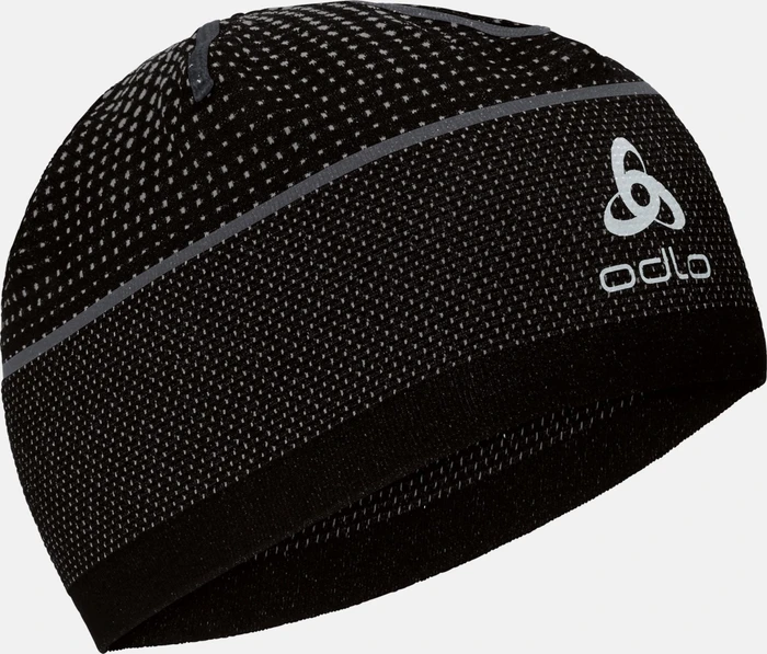 Odlo Velocity Ceramiwarm Mütze black/odlo steel grey