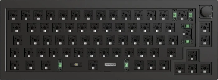 Keychron Q2 QMK Custom Knob Version, 65% Layout, Barebone Tastatur, Carbon Black, ISO