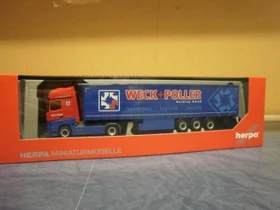 Herpa Mercedes-Benz Actros Bigspace Gardinenplanen-Sattelzug Weck + Poller