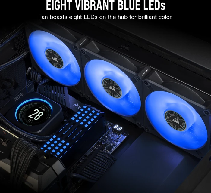 Corsair ML Series ML120 LED Elite Blue, schwarz, 120mm