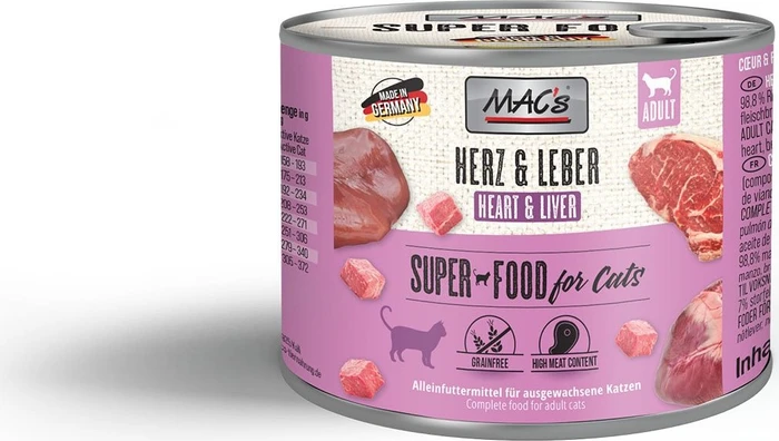MAC's Cat Herz und Leber Adult, 2.40kg (12x 200g)