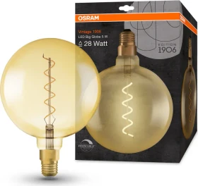 Osram Ledvance Filament LED Vintage 1906 Globe DIM 28 5W/820 E27