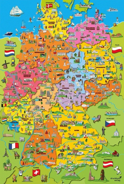 Schmidt Spiele Deutschlandkarte mit Bildern