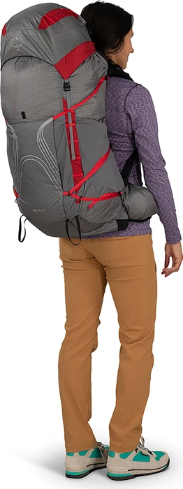 Osprey Eja 55 Pro WXS/S dale grey/poinsettia red (Damen)