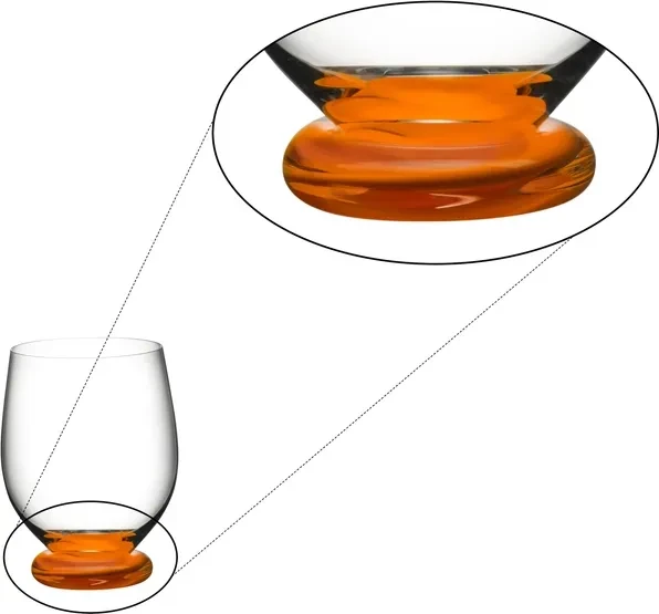 Riedel Fatto A Mano Trinkglas Becher Piccolo dunkelorange