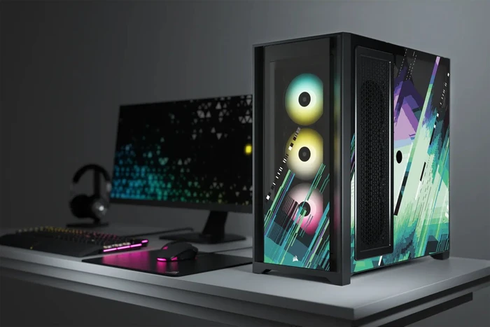 Corsair iCue 5000X RGB Signature Series Shift, schwarz, Glasfenster