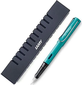 Lamy AL-star blue green, linke Hand