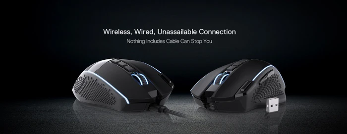 Redragon M991 Wireless Gaming Mouse RGB schwarz, USB