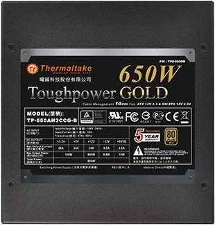 Thermaltake ToughPower Gold Modular 650W, ATX 2.3