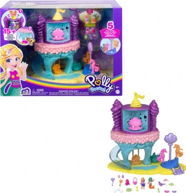 Mattel Polly Pocket - Regenbogen-Einhornspaß Meerjungfrauen-Bucht