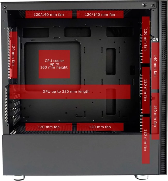 LC-Power Gaming 711MB Nightbreak_X, Glasfenster