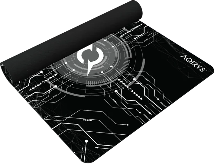 Aqirys Gruis 3XL Mouse Pad, 1200x600mm, Motiv schwarz/weiß