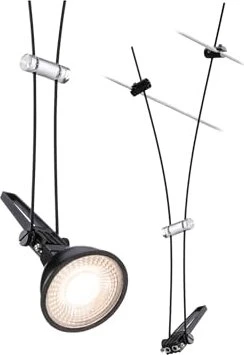 Paulmann Comet Seilsystem Spot GU5.3 schwarz matt, 1 Stück