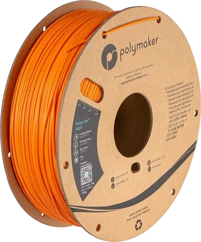 Polymaker PolyLite ASA, Orange, Spule, 1.75mm, 1.00kg