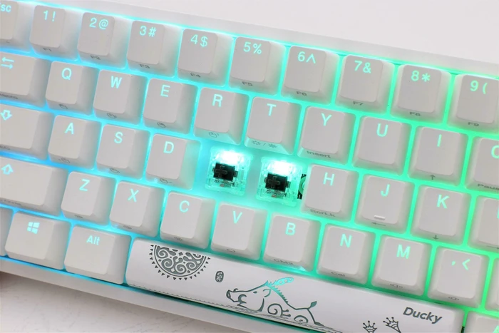 Ducky One 2 Mini RGB PBT, LEDs RGB, weiß, MX RGB BROWN, USB, US
