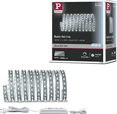 Paulmann MaxLED 500 Basisset LED-Streifen tageslichtweiß unbeschichtet 3m