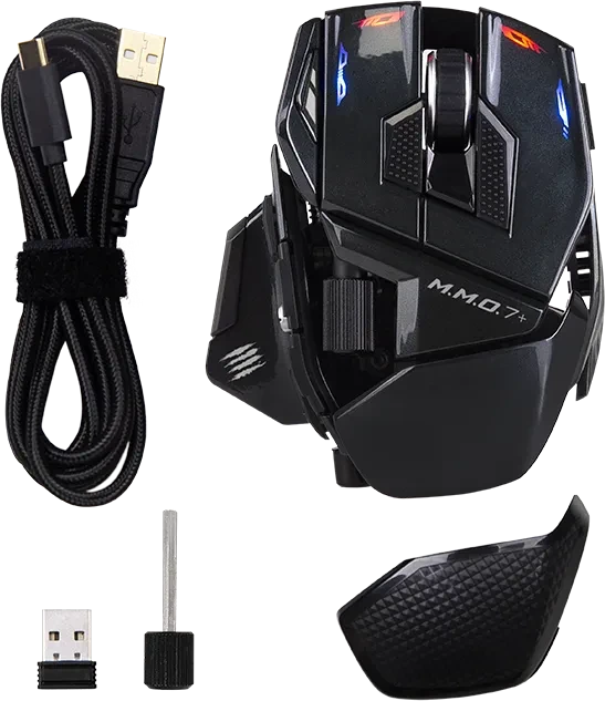MadCatz M.M.O 7+ Wireless Gaming Mouse schwarz, USB