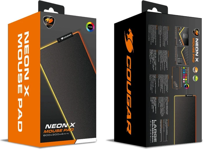 Cougar Neon X RGB Gaming Mousepad schwarz
