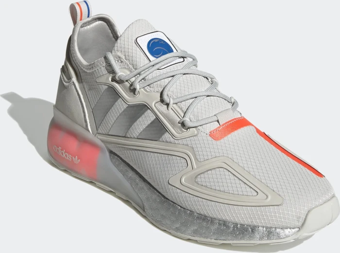 adidas ZX 2K Boost grey one/silver metallic/solar red (Herren)