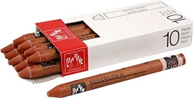 Caran d'Ache Neocolor II Aquarelle Wachskreide, rotbraun, 10er-Pack