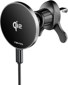 Nevox Wireless QI2 Fast Car Charger 15W kompatibel mit MagSafe schwarz
