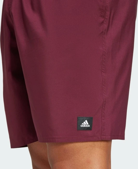 adidas Solid CLX Classic-Length Badeshorts maroon/black (Herren)
