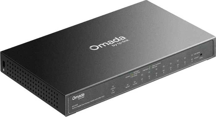 TP-Link Omada ES210 Desktop Gigabit Managed Switch, 9x RJ-45, 1x RJ-45/SFP, 63W PoE+