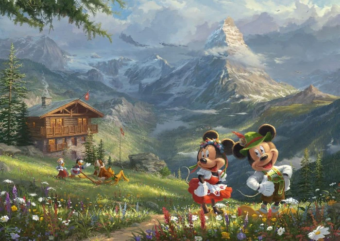 Schmidt Spiele Mickey & Minnie in den Alpen