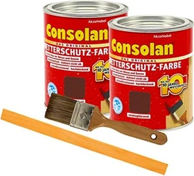 Consolan Wetterschutz-Farbe außen braun, 750ml