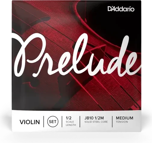 D'Addario Prelude Violin String Set, 1/2 Scale, Medium Tension