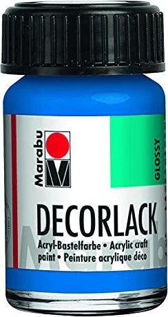 Marabu Decorlack Acryl Acrylfarbe, azurblau, 15ml