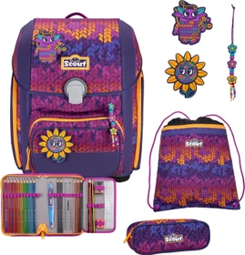 Scout Genius Superflash Fantasy Schultaschen-Set, 4-tlg.