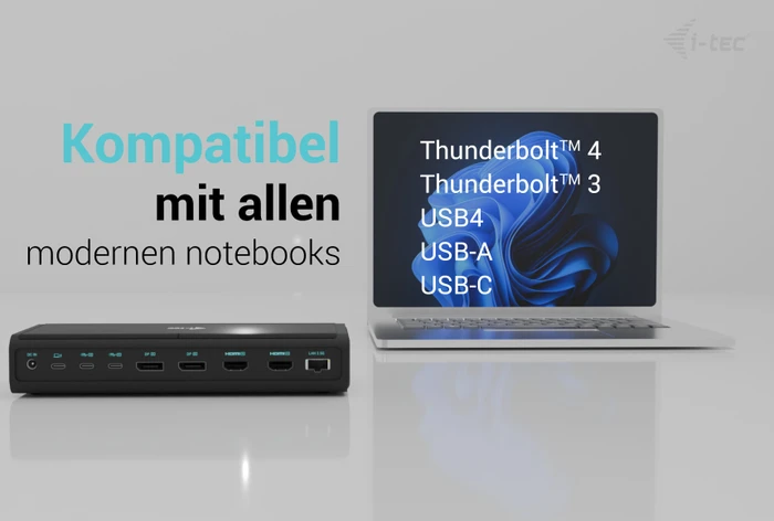 i-tec Universal 6x 4K/60Hz Display Docking Station + Power Delivery 140W, USB-C 3.1 [Buchse]