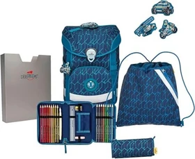 DerDieDas ErgoFlex Easy Blue Speed Schultaschen-Set, 5-tlg.