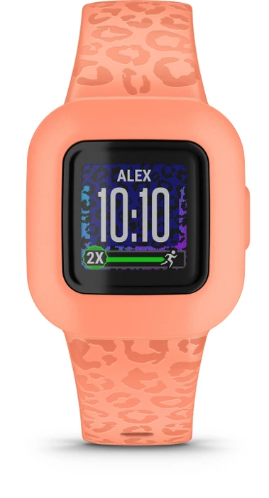 Garmin vivofit jr. 3 Aktivitäts-Tracker peach leopard