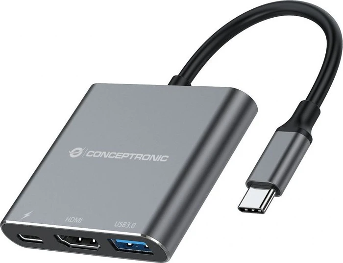 Conceptronic DONN18G 3-in-1 Dockingstation, USB-C 3.0 [Stecker]