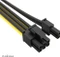 Akasa 8-Pin ATX Buchse auf 6/8-Pin PCIe Stecker Adapterkabel, 200mm, gelb schwarz Vorschaubild