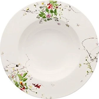 Rosenthal Brillance Bone China Fleurs Sauvages Suppenteller mit Fahne 23cm