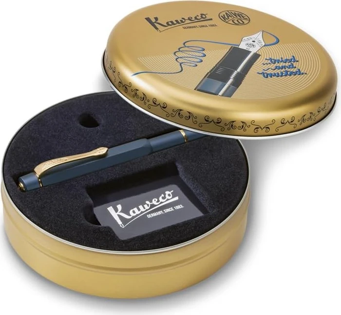 Kaweco Piston Sport AL Solo navy/gold, rechte Hand, mittel