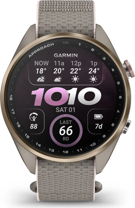 Garmin Approach S72 43mm soft gold-blush pink titanium/french grey-blush pink