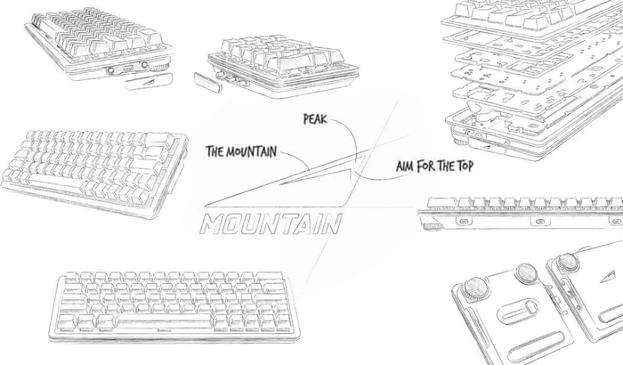 Mountain Everest 60, LEDs RGB, hot-swap, Midnight Black, Linear 45, USB, DE