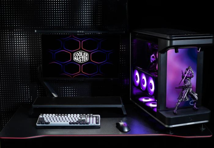 Cooler Master MasterFrame 360 Stage LCD, schwarz, Glasfenster