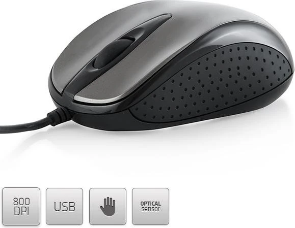 Modecom MC-M4, USB, schwarz/grau