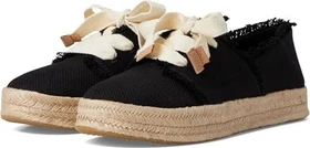 TOMS Carolina Lace-Up Espadrille black beachside woven with fray (Damen)