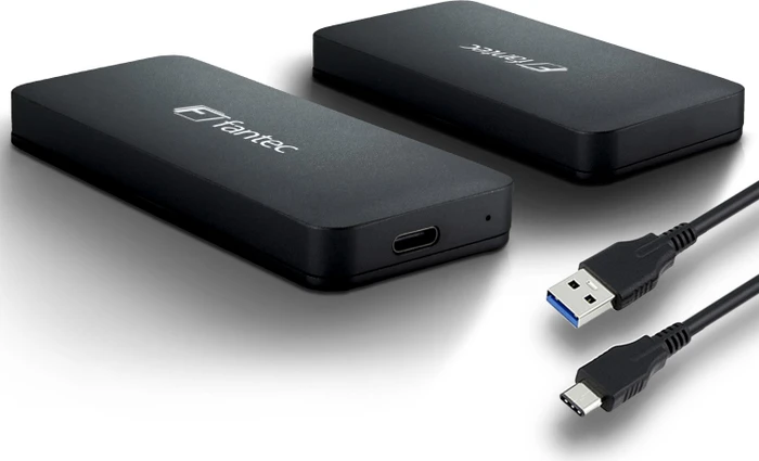Fantec NVMe31 light M.2 NVMe SSD-Case, schwarz, USB-C 3.1
